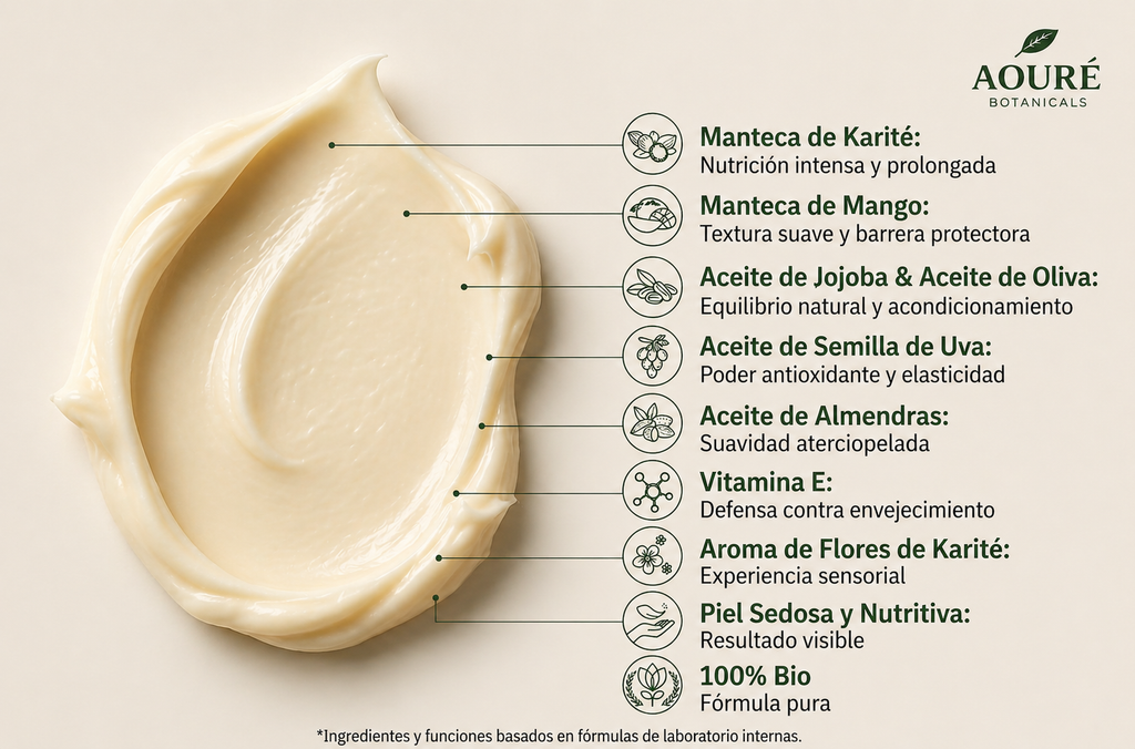 MANTECA HIDRATACIÓN PROFUNDA 100%BIO - Karité, Mango, Jojoba, Uvas, Oliva