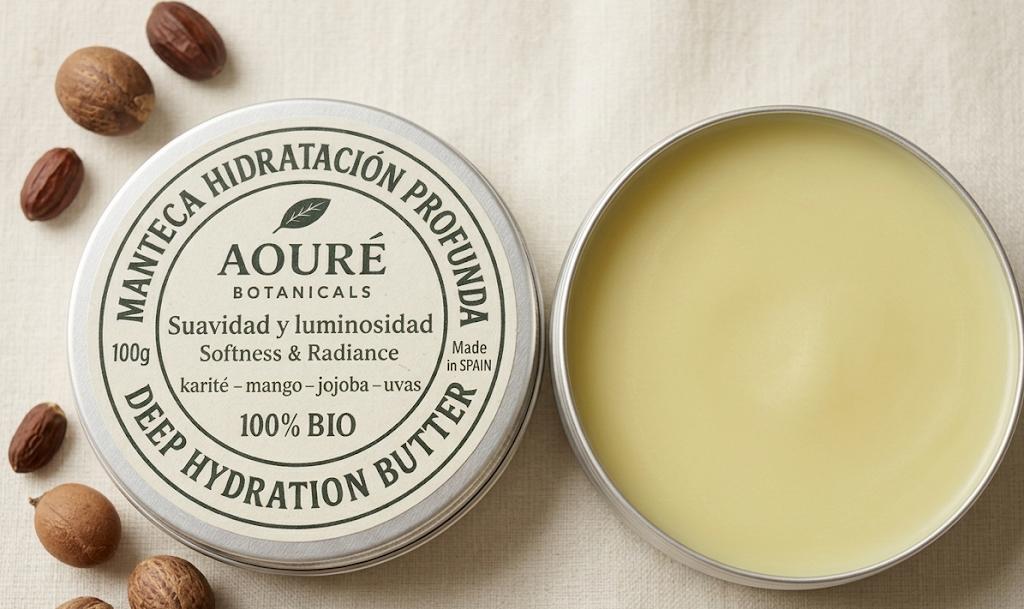 MANTECA HIDRATACIÓN PROFUNDA 100%BIO - Karité, Mango, Jojoba, Uvas, Oliva